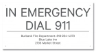 California In Emergency Dial 911 Sign