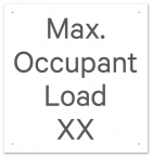 California Pool Capacity Sign