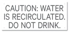 California Recirculated Pool Water Warning Sign