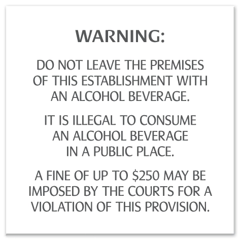 Colorado Alcohol Fine Warning Sign