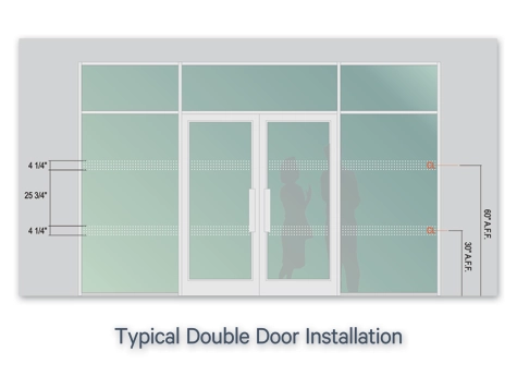 Double Door Hotel Entrance Distraction Graphic