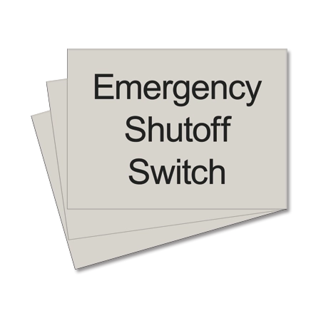 Emergency Shutoff Switch Sign - Package of 3