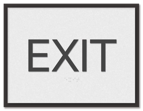 "Exit" Egress Sign - CA Compliant