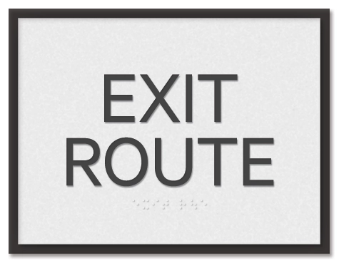 "Exit Route" Egress Sign - CA Compliant