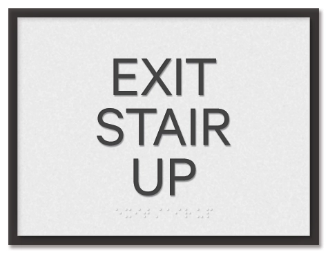 "Exit Stair Up" Egress Sign - CA Compliant