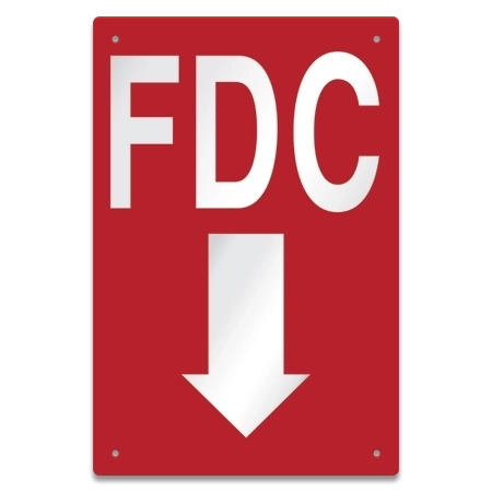 Fire Department Connection (FDC) Sign w/Arrow
