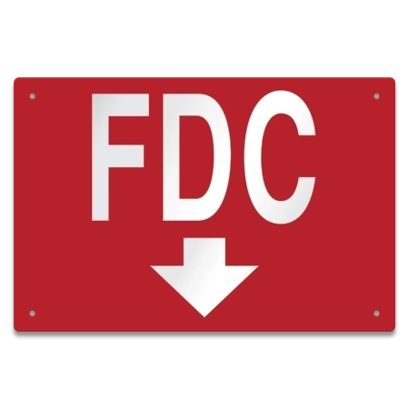 Fire Department Connection (FDC) Sign w/Arrow