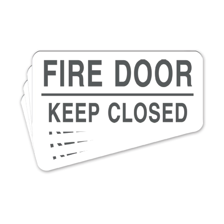 Fire Door - Keep Closed Label - 4 Pack