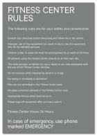 Fitness Center Rules Sign