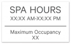 Georgia Spa Hours and Occupancy Sign