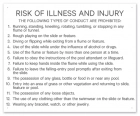 Georgia Water Slide Risk of Illness and Injury Sign