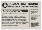 Human Trafficking Notice - Acrylic MaterialNew York Code
