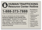 Human Trafficking Notice - Acrylic MaterialNew York Code