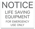 Illinois Life Saving Equipment Sign