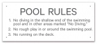 Iowa Pool Rules Sign