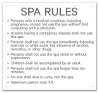 Iowa Spa Rules Sign