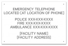 ISPSC Pool Emergency Phone Sign