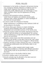 Kentucky Pool Rules Sign