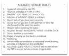 MAHC Aquatic Venue Rules Sign