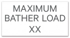 MAHC Maximum Bather Load Sign