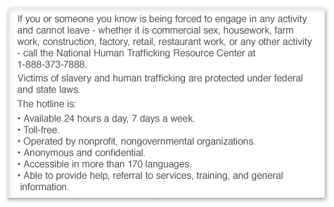 Maine & New York Human Trafficking Notice (3 Pack)