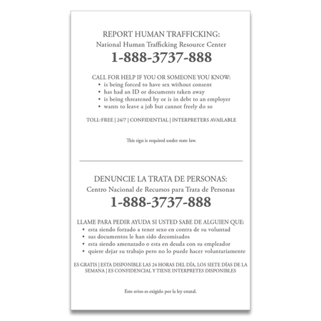 Maryland Large Human Trafficking Notice - Celtec