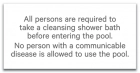 Massachusetts Pool Rules Health Sign