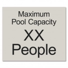 Maximum Pool Capacity Sign