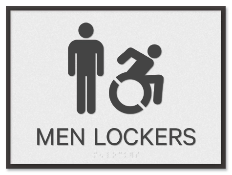 Men Lockers Sign w/Male & Dynamic ISA Symbols