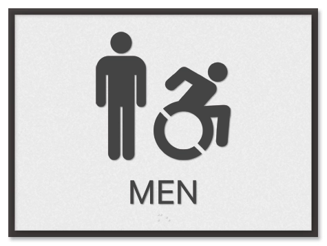 Men Sign w/Male & Dynamic ISA Symbols