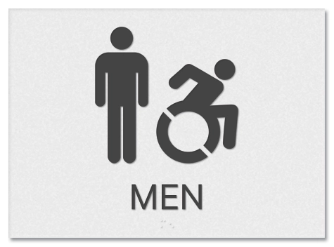 Men Sign w/Male & Dynamic ISA Symbols