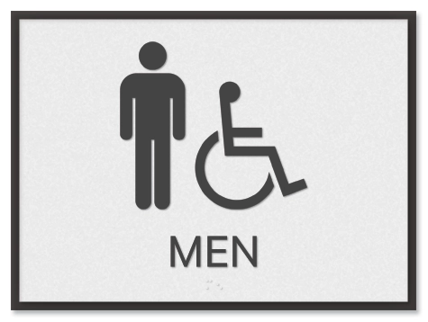 Men Sign w/Male & ISA Symbols