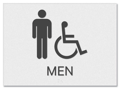 Men Sign w/Male & ISA Symbols