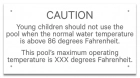 Michigan Pool Temperature Caution Sign