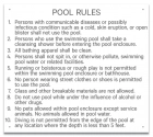 Michigan Swimming Pool Rules