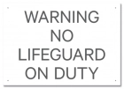 Missouri No Lifeguard Sign