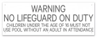 Nebraska No Lifeguard Sign