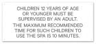 Nevada Children Under 12 Spa Rules Sign
