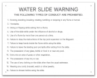 Nevada Water Slide Rules Sign