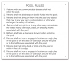 New Hampshire Pool Rules Sign