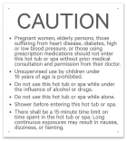 New Jersey Hot Tub Spa Caution Sign