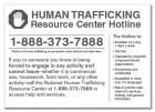 New York Human Trafficking Notice Sign
