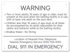 New York State Pool Supervision Warning Sign