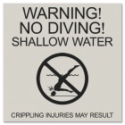 No Diving Sign w/ Symbol