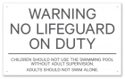 North Carolina No Lifeguard On Duty Sign