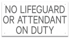 Oklahoma No Lifeguard Sign