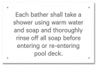 Ontario Canada Shower Rules Sign