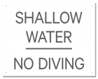 Ontario Shallow Water No Diving Sign