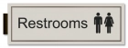 Perpendicular Overhead Restroom Sign