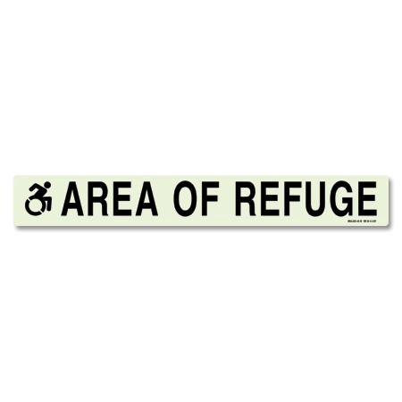Photoluminescent Area of Refuge Sign - Dynamic ISA Symbol